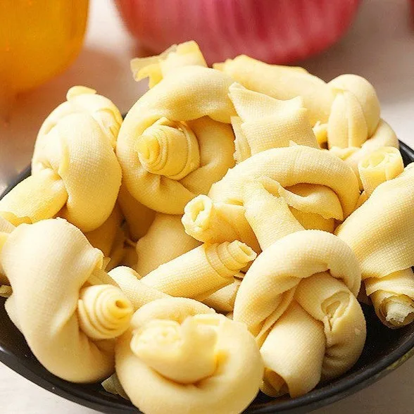 ISO Certified Freeze Dried Tofu Knot Frozen Dried Bean Curd Knot Frozen Dried Baiye Knot