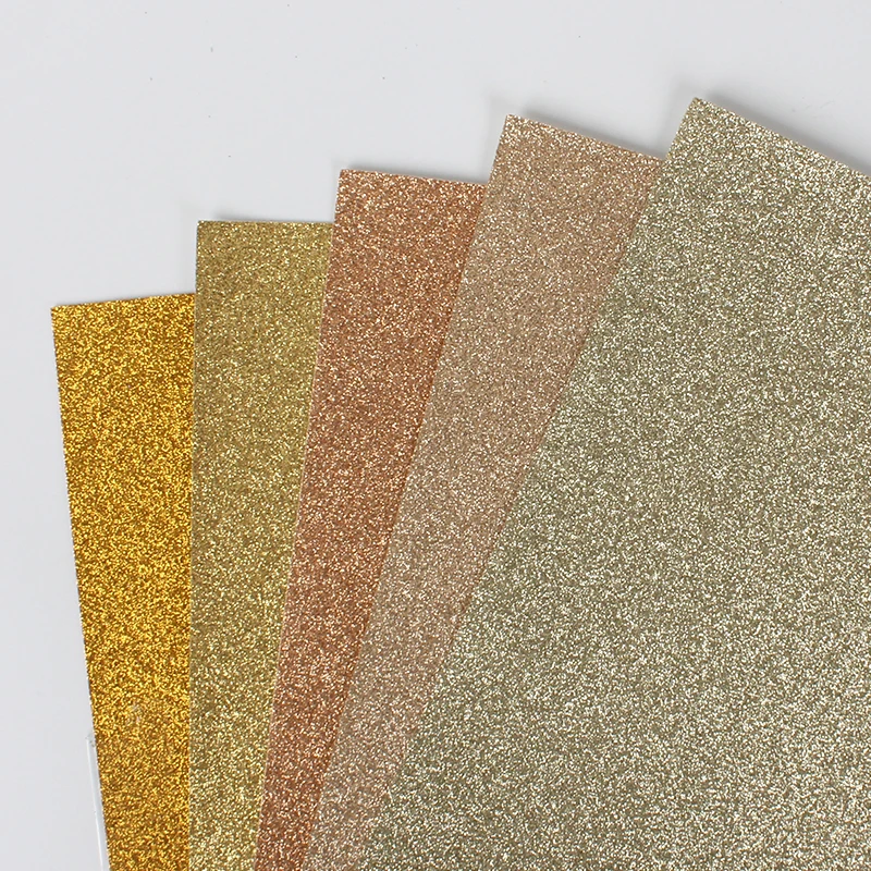 Hot sale A4 200gsm glitter paper card No Glitter Shedding shiny glitter paper card