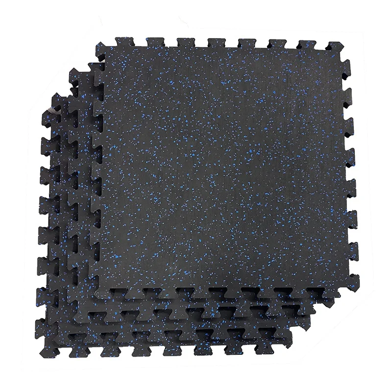 FitFirst Premium Saftey Interlocking EPDM Rubber Floor Tiles with Colored Flecks