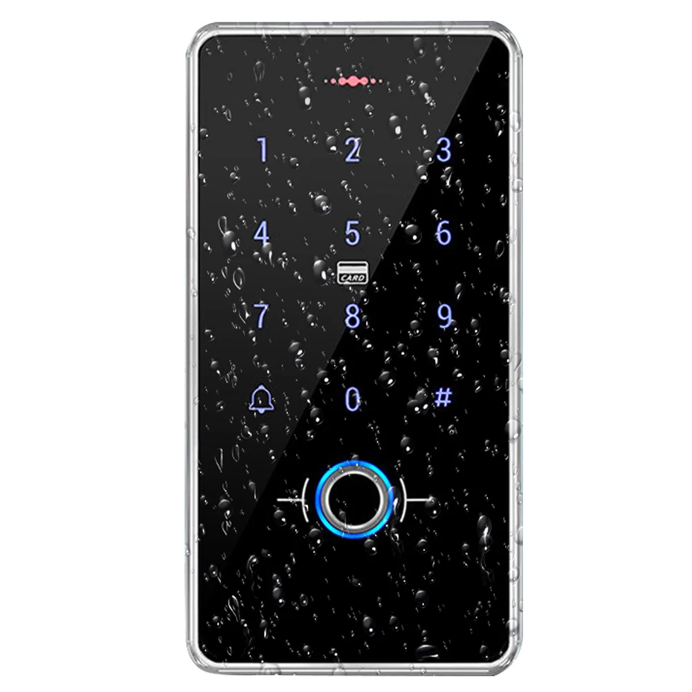 Fingerprint Access Control IP68 Waterproof RFID Reader Door Access Control System Rfid Keypad Touch Backlight Wiegand reader