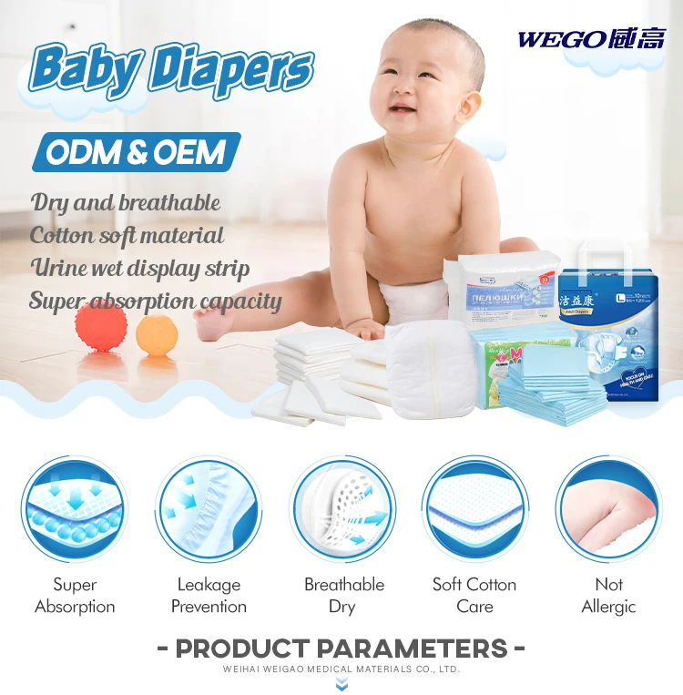 Baby Diapers Wholesale Pant Type Guangzhou Soft Unisex Dypers Sleepy Cotton Material Baby Diaper