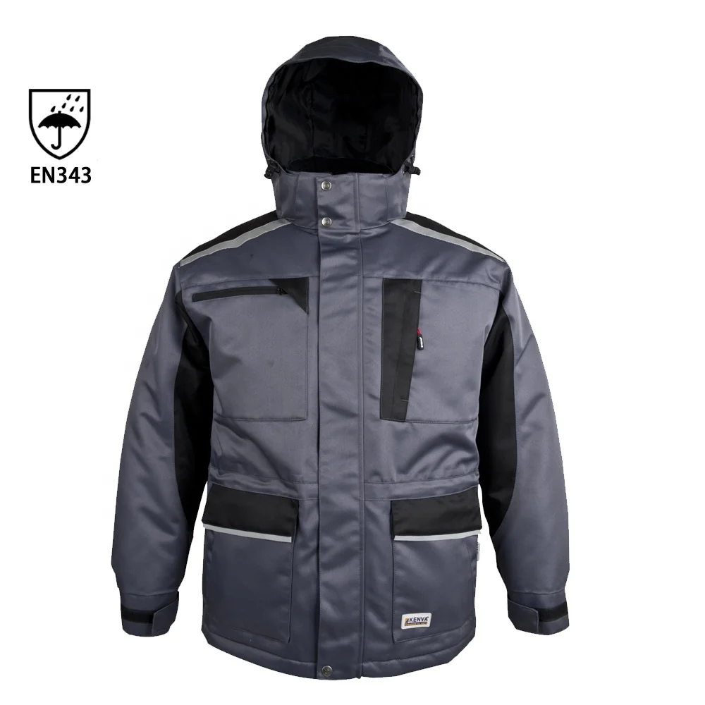 Custom workwear winter bomber pilot waterproof mens parka jacket