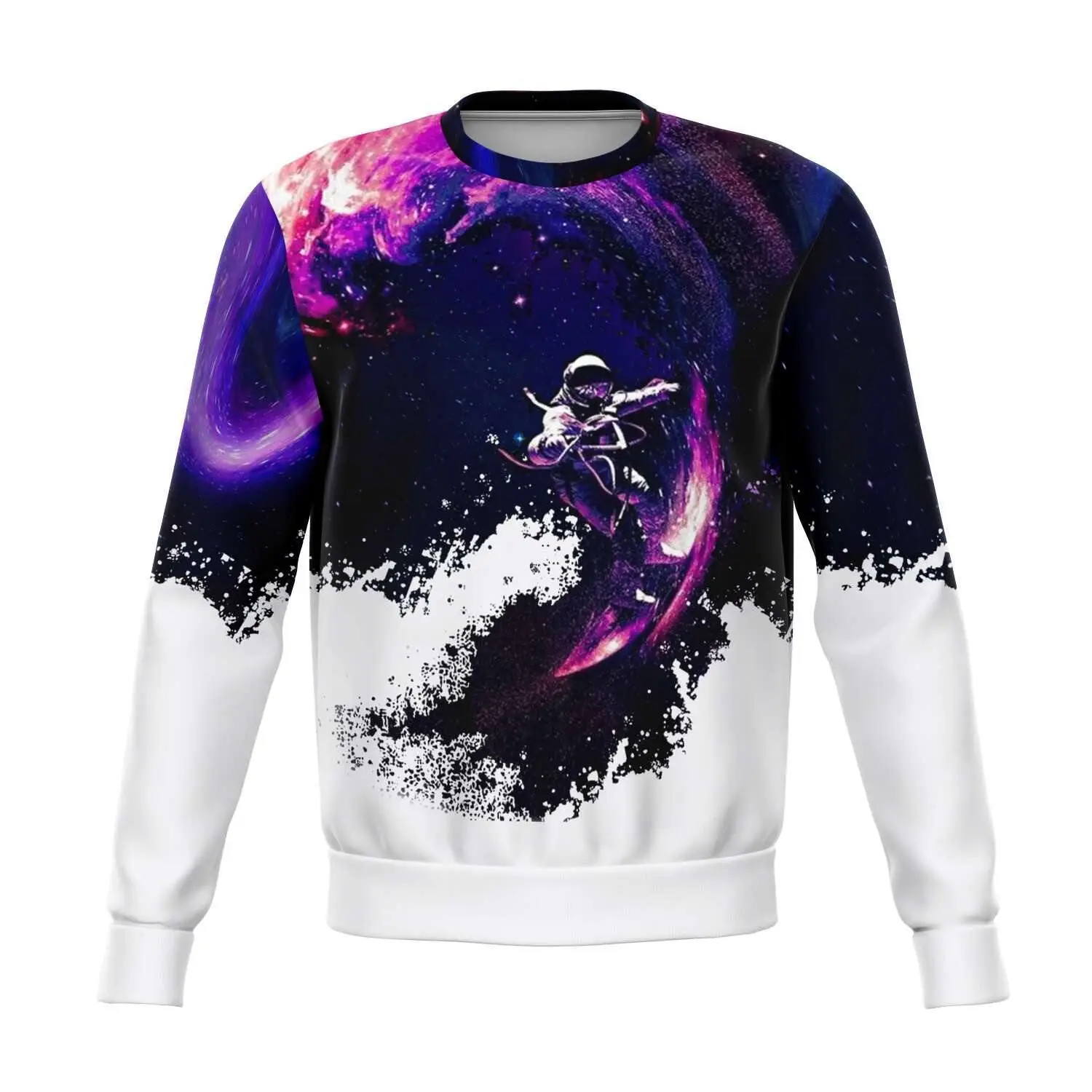 Custom Sweatshirts No Minimum  Unisex Sweater Sublimation shirt Design Sweater Bleach Printed Heat Transfer Long Sleeve Sweater