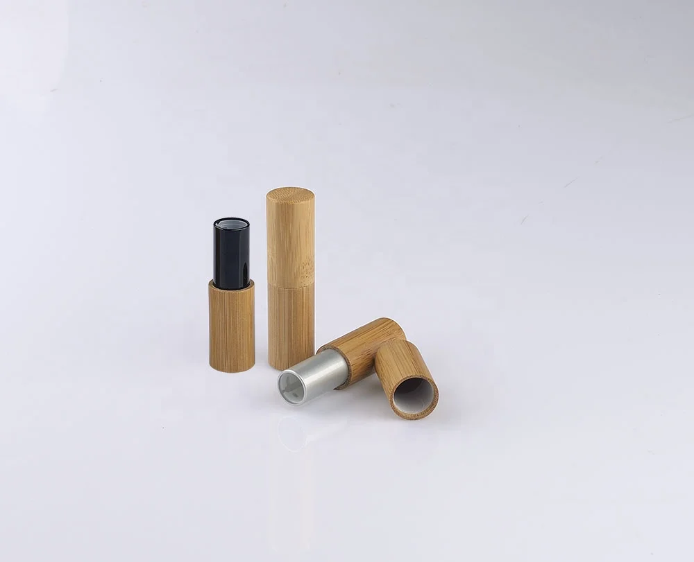 makeup cosmetic packaging Lip stick wooden bamboo case