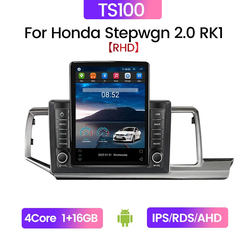 MEKEDE  Android 11 IPS DSP car DVD Player For honda stepwgn 2.0 rk1 (rhd) car android stereo  carplay WIFI GPS Radio SWC