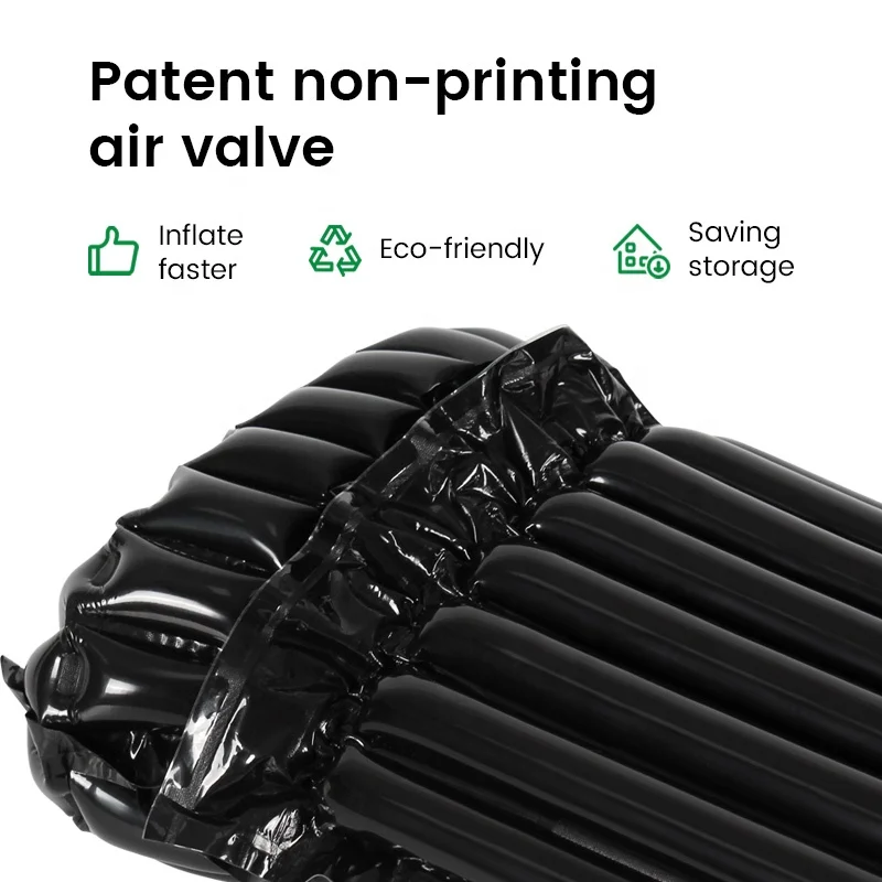 Black Color 100-200 microns Protective Cushion Wrapping Inflatable Air Column Bag