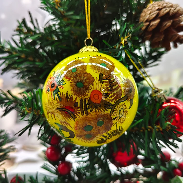 Фабричная индивидуальная специальная реверсивная живопись двухсторонняя Подсолнух стекло ремесло подарок музейный памятный