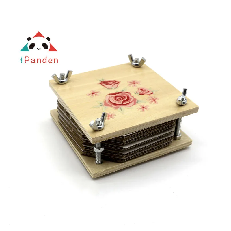 Wholesale custom wooden flower press Nature Craft Learning Educational Toy for kid Gift