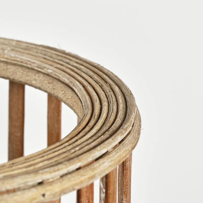 New Type Nature Rattan Furniture Creative Planter With Metal Stand Rattan Plant Stand