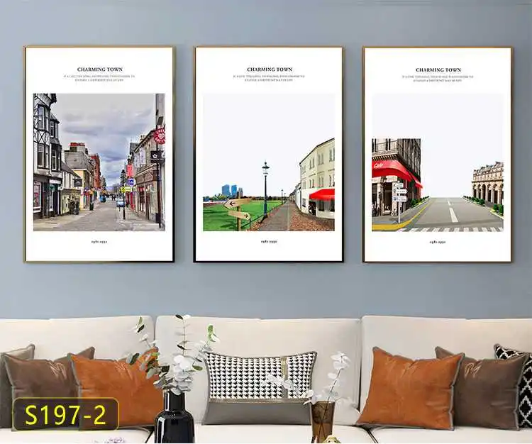 fashionable building painting Classical Building Wall Art Picture Home Decoration Architectural Paintings