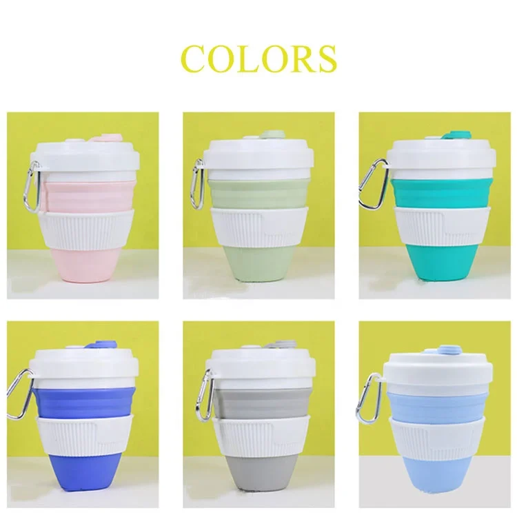 Emperor customized eco friendly cups resable foldable portable silicon coffee cup