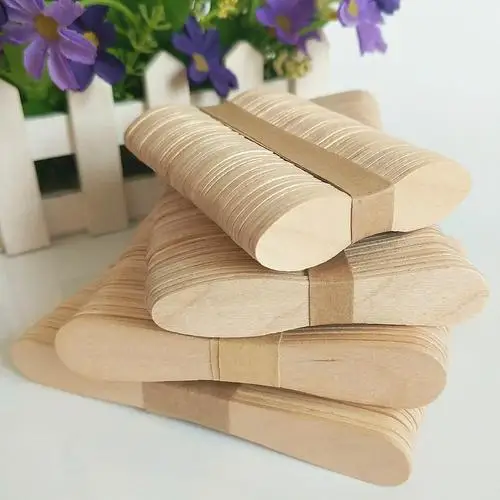 Premium Quality wooden ice cream spoon  for scooping ice cream individual paper  package 75/94mm  Ice cream stick