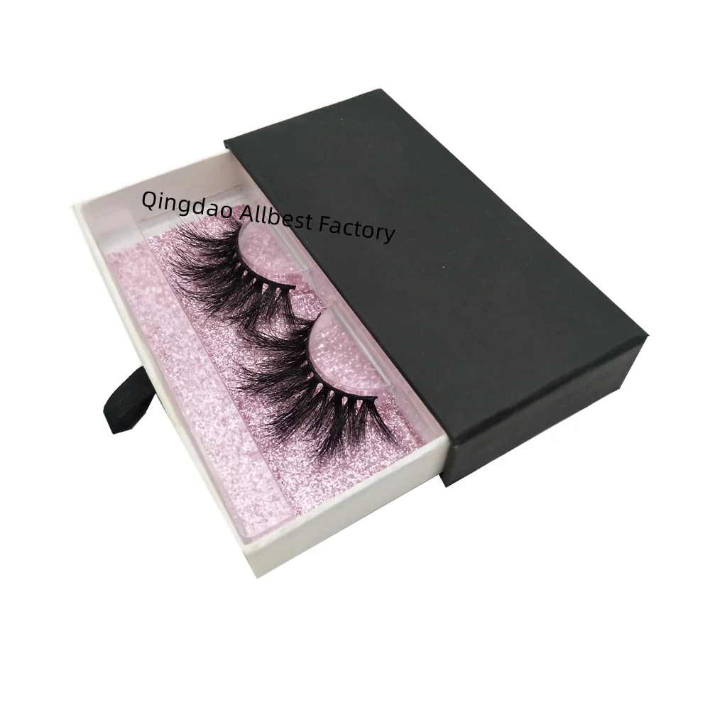 Wholesale Luxury Custom printed LOGO new handbag pair eyelash box pull box eyelash packaging box white