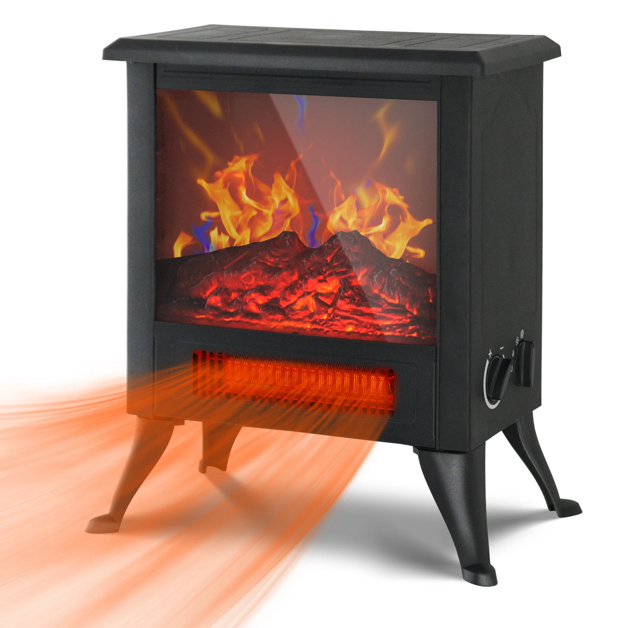 Modern Design Freestanding Household Fireplace Electric Stove Low Noise Fireplace Room Heater