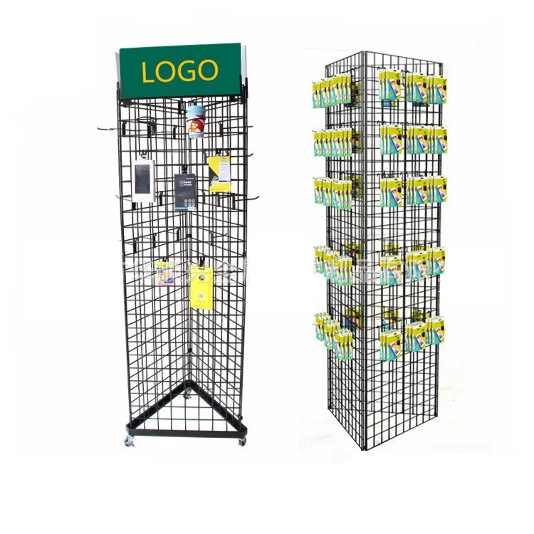 Fashion Customized Adjustable Phone Component Electronics Accessories Display Stand Mobile Phone Wall Display Shelf With Storage