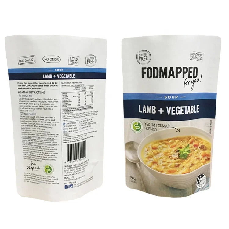 Hot Sale Moisture Proof Reusable Plastic Food Packing Bag For 300g 100% Pure Quinoa Grain