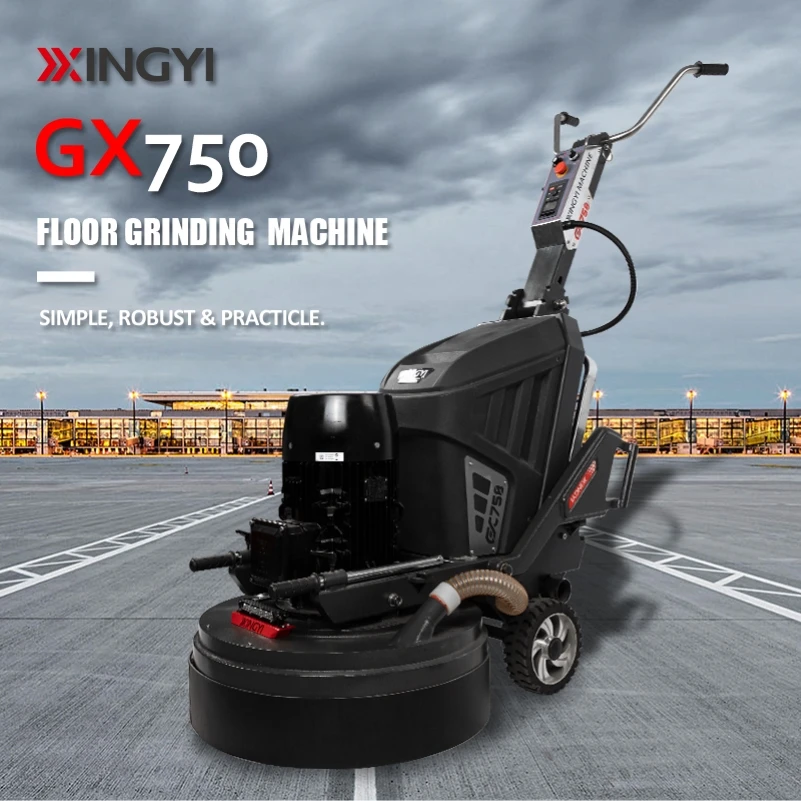 GX750 Heavy Duty Large Electric 3 Head Planetary 11KW 220V 380V 30 Inch Epoxy Concrete Grinder Floor Grinding Machine