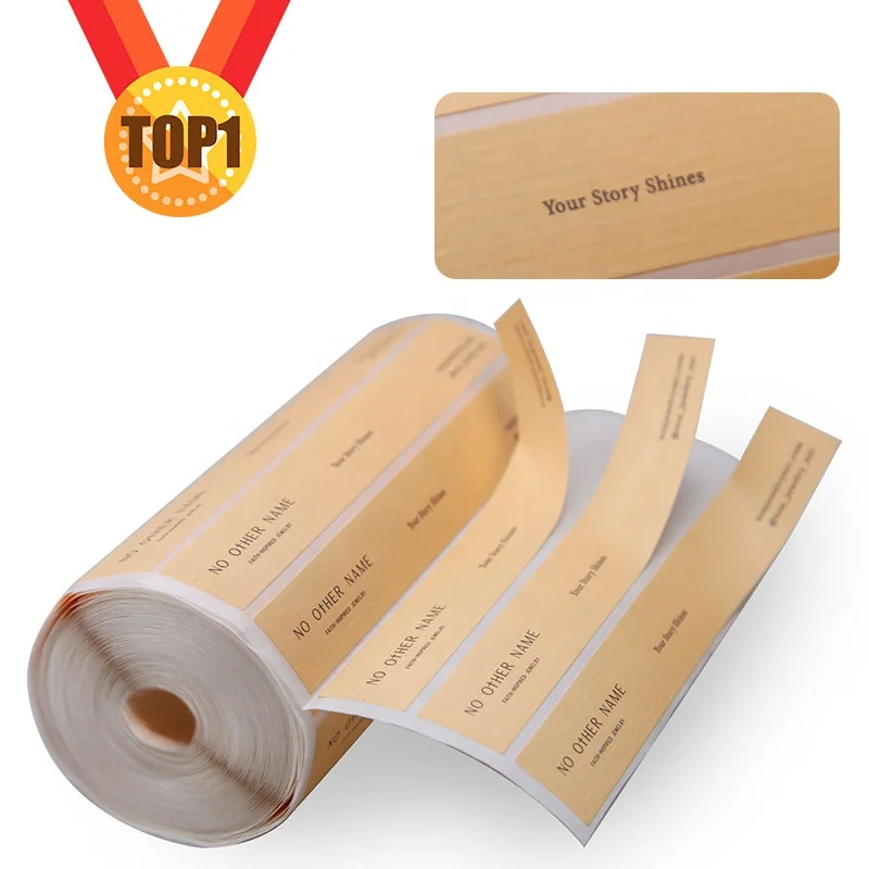 Custom Textured paper tea labels texture print self adhesive label