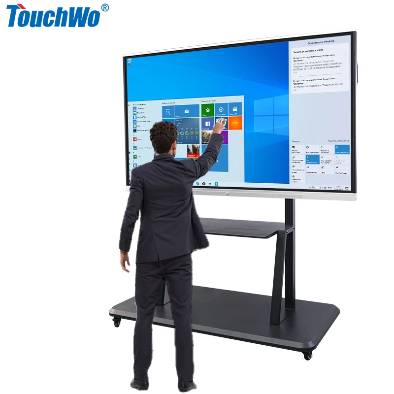 Large size 55 65 75 86 100 inches interactive touch screen display digital board smart whiteboard for classroom