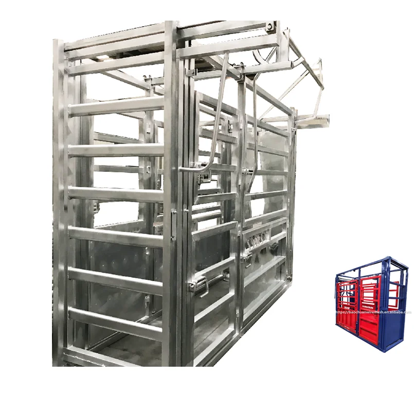 
Сжимаемый желоб для крупного рогатого скота с цифровой шкалой 