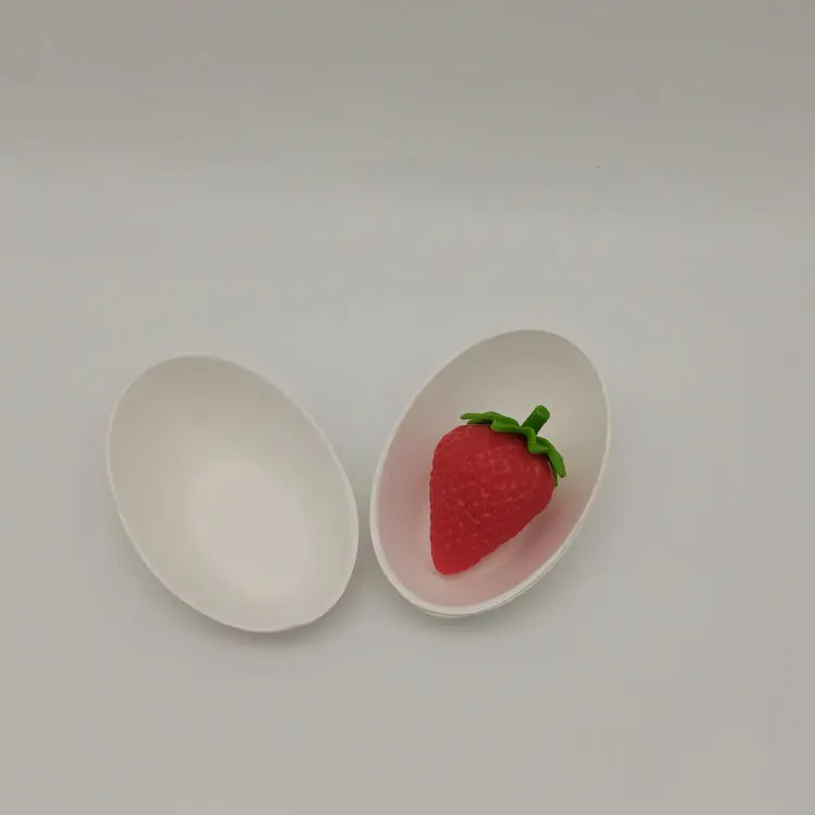 disposable sugarcane bagasse spoon shape dessert sauce dish