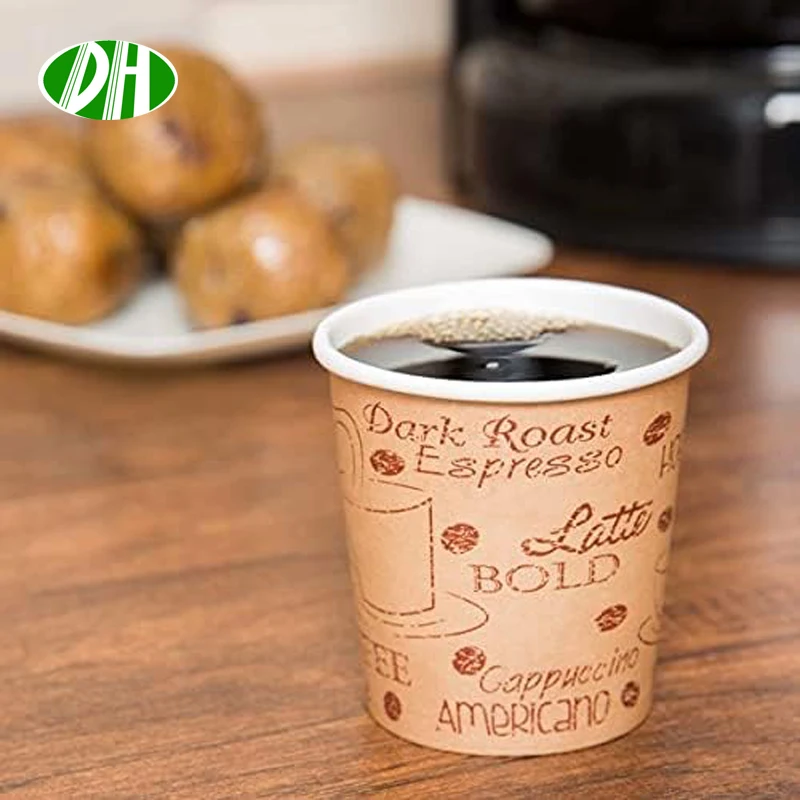 Wholesale Printing 8oz 12oz 16oz Single Wall Disposable Paper Cups customized hot coffee paper cup with sleeves and lid