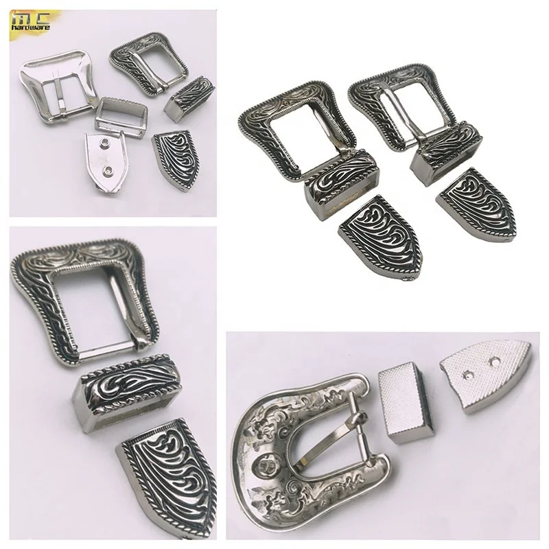 OEM Custom Service Vintage Cowboy Custom Belt Buckle Logo Metal Custom Belt Buckles Belts Accessories Pin Buckle set