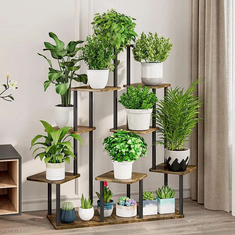 suoernuo 6-layer steel flower stand pot stand flower stand supplier indoor and outdoor flower display organization storage rack