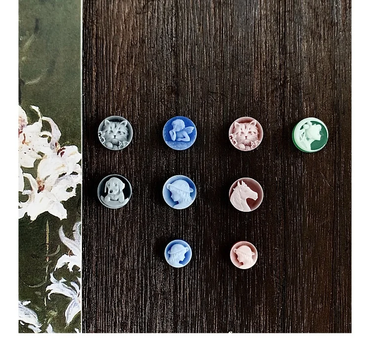 Original Design Carving Factory Blue Cammeo  Stone Carved Lady Lucky Bird  Cameo jewelry For Victorian Art Jewelry Making