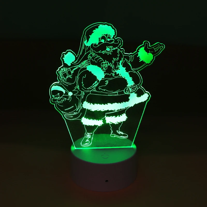  Светодиодный сенсорный 3d-светильник с USB-кабелем основа для лампы запасной ночник 7 цветных осветительных