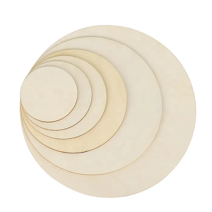 Wood Milestone Card Wood Circle Round Shape Wood Disc