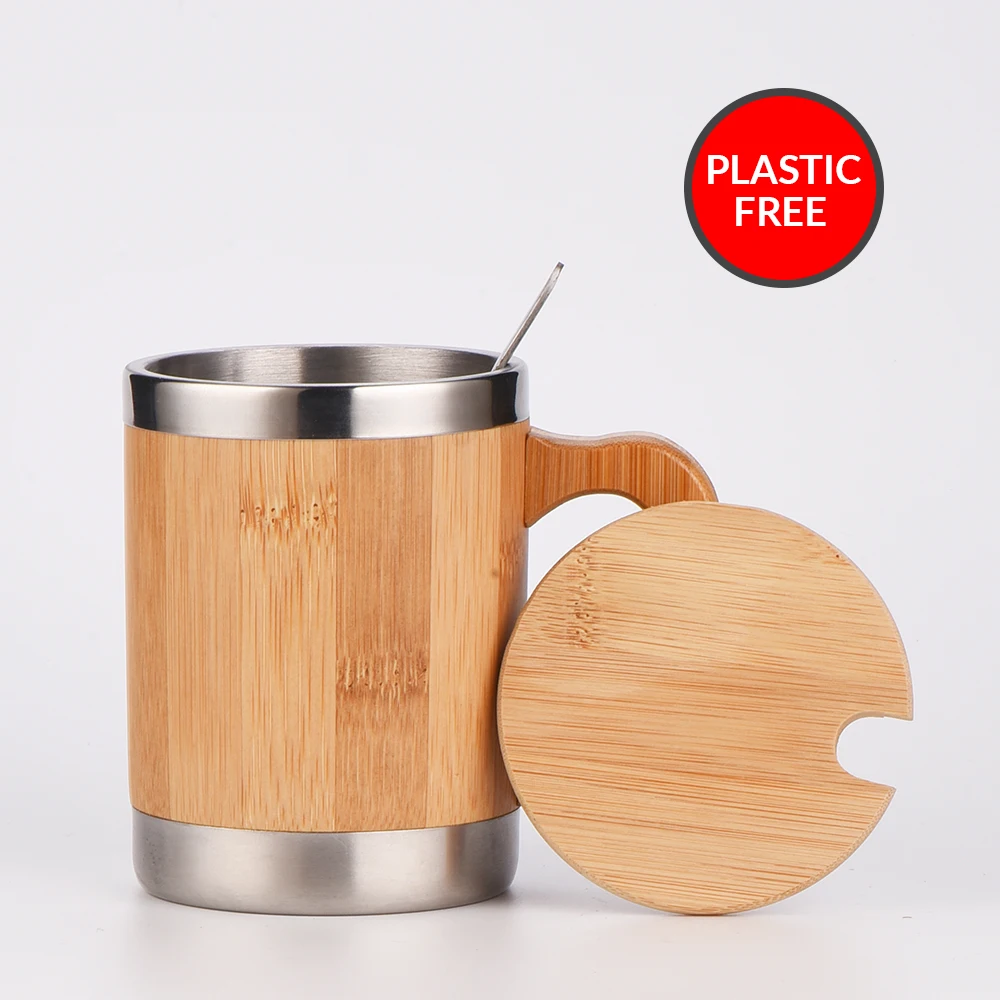 Reusable Bamboo Fibre Steel Interior Coffee Travel Mug Popular Bambu Tumbler Drinking Travw Cup Bambus Mug Bambou