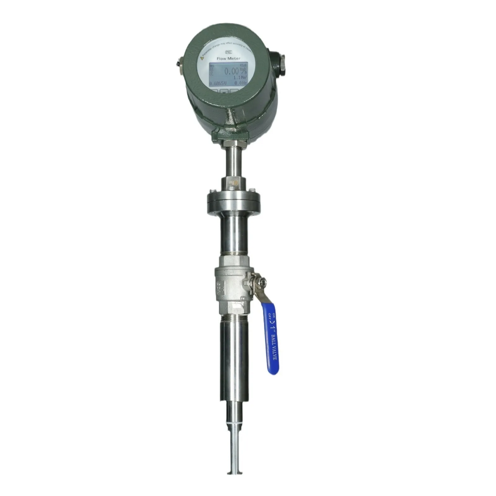 The plug-in thermal gas mass flowmeter is easy to install and affordable for large-caliber Coke oven gas flow meter