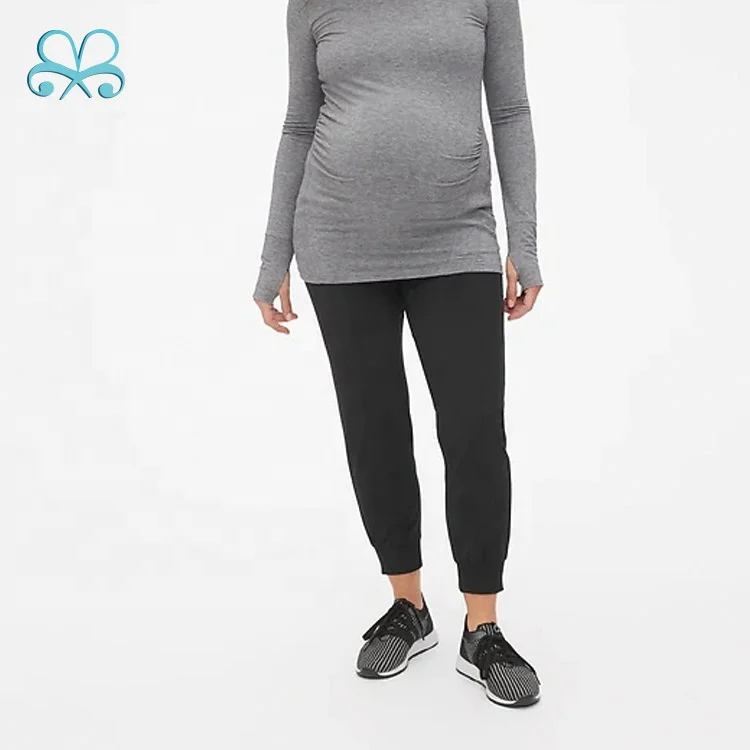  Лучшие продажи черные тренировочные брюки mama для