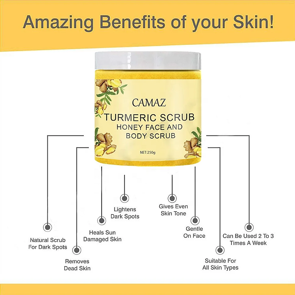 Turmeric Body Scrub cleansing anti aging scrub brightening exfoliating dull skin ginger body wash face scrub for skincare