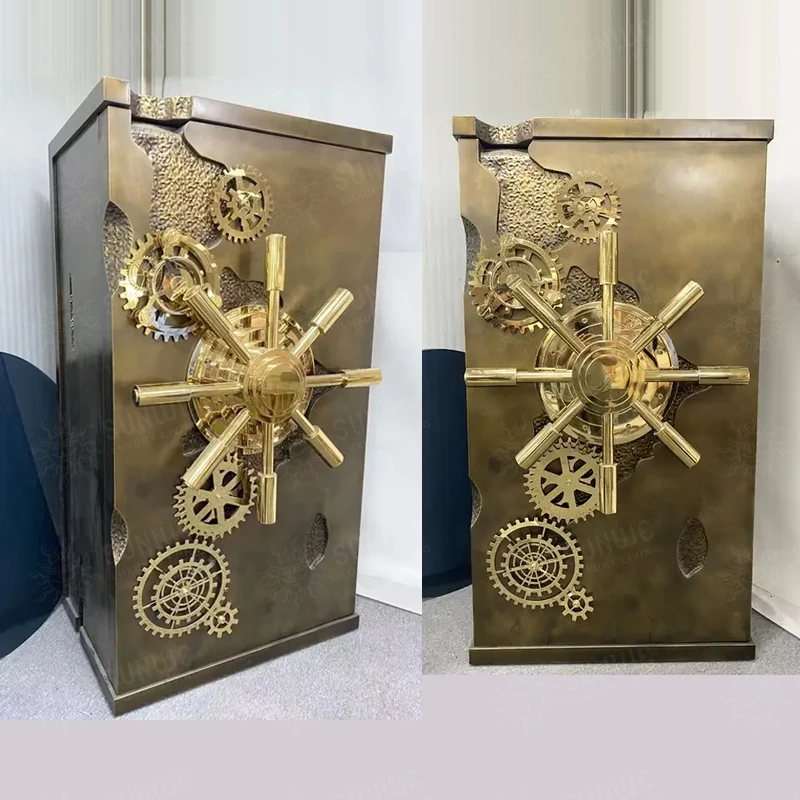 Black plated stainless steel wine cabinet Anti-theft large capacity safe Safe Luxury high-end art home furniture safe