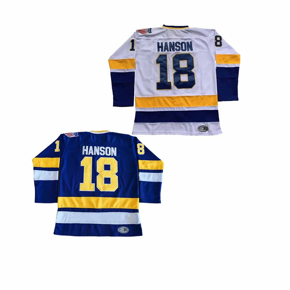 #16 #17 #18 Мужские Хоккейные Свитера Slap Shot 100% с вышивкой по мотивам фильма