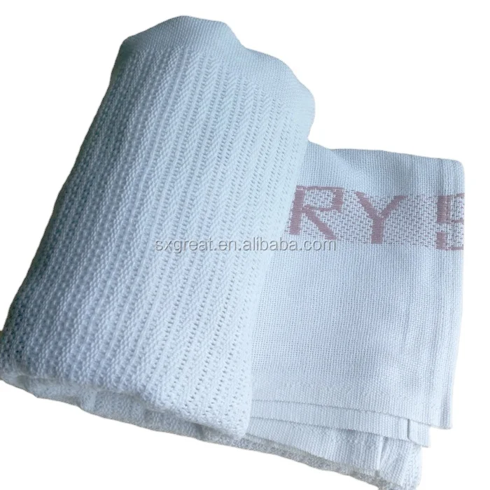 Factory direct price wholesale White woven leno 100% organic cotton breathable light hospital blanket for bed sheet blanket