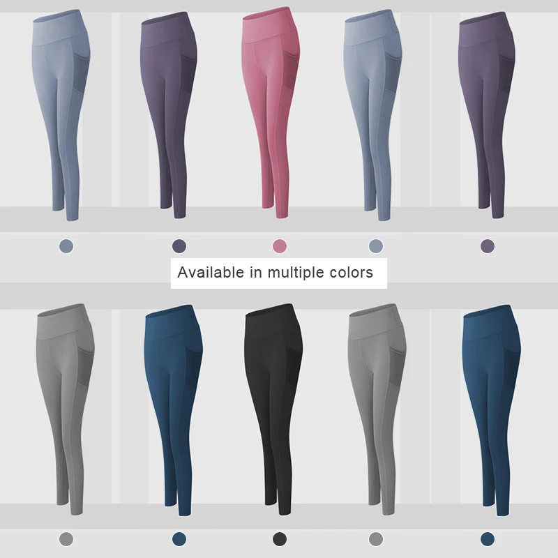 High Quality Exercise fitness running butt lift high waist stretch tight Yoga pants Leggings For Women With Mesh Pocket