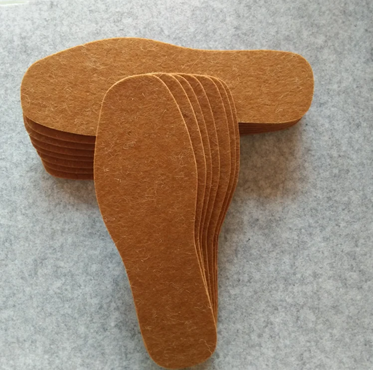 Factory directly selling high quality fiber orthopedic insole board pure wool felt shoe insole