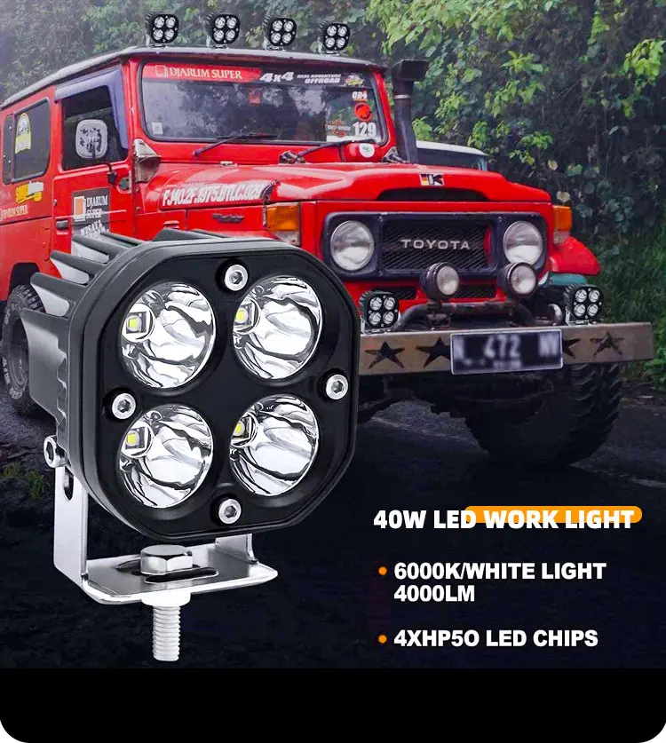 3inch 12v 40w 4x4 Led Work Light Off Road Spot Light Led Bar Off Road Fog Lights For Truck jeeps universal cars