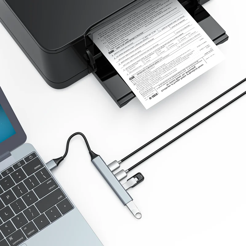 Недорогая док-станция 4 в 1 usb c порта 3 0 для ноутбука поддержка одновременной работы с несколькими