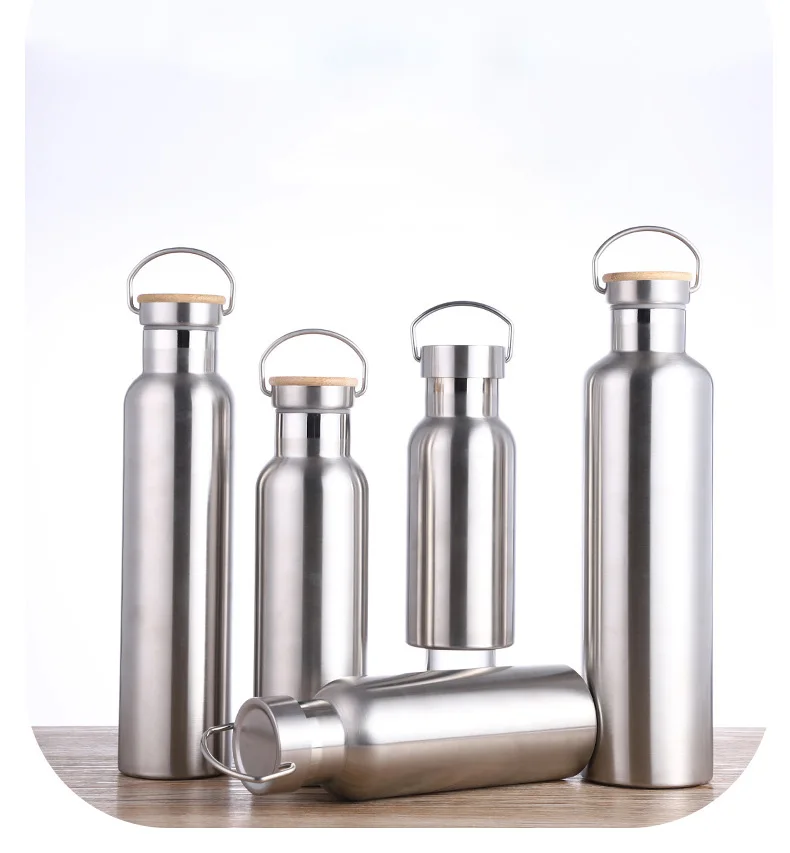 304 single and double-layer stainless steel handle sports bottle large-capacity outdoor mountaineering pot insulation cup