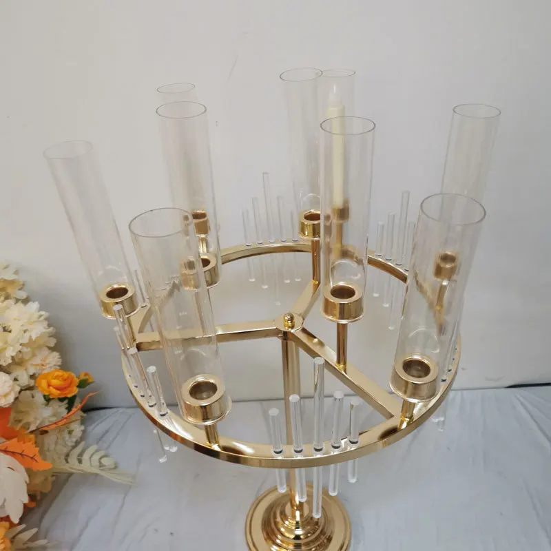 Wedding Centerpieces & Table Decorations Candlestick Flower Stand Display 9 Arm Candelabra Stand Acrylic Outdoor