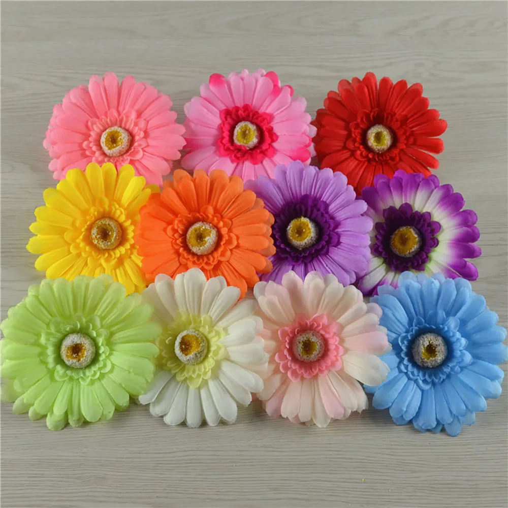 DREA Indian artificial flowers colorful daisy flower head for bridal headdress hat decoration