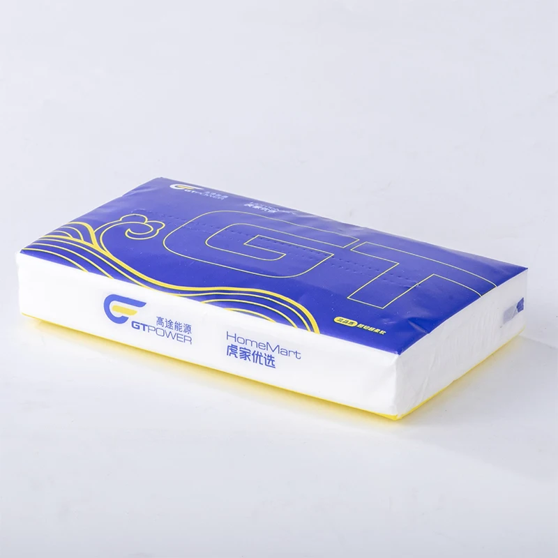 Soft Pack Tissue 100% virgin Wood Bamboo Pulp Facial Tissue Custom Logo 400 Sheets Tissue Paper