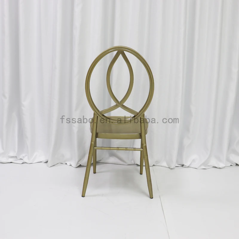 Hot Selling Tiffany Chair Modern Metal Banquet and Wedding Event Chair Stackable for Bars Restaurants Iron Material