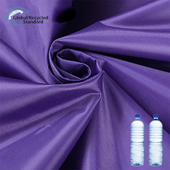 wholesale recycled polyester fabric 190T taffeta waterproof coating for luggage tent