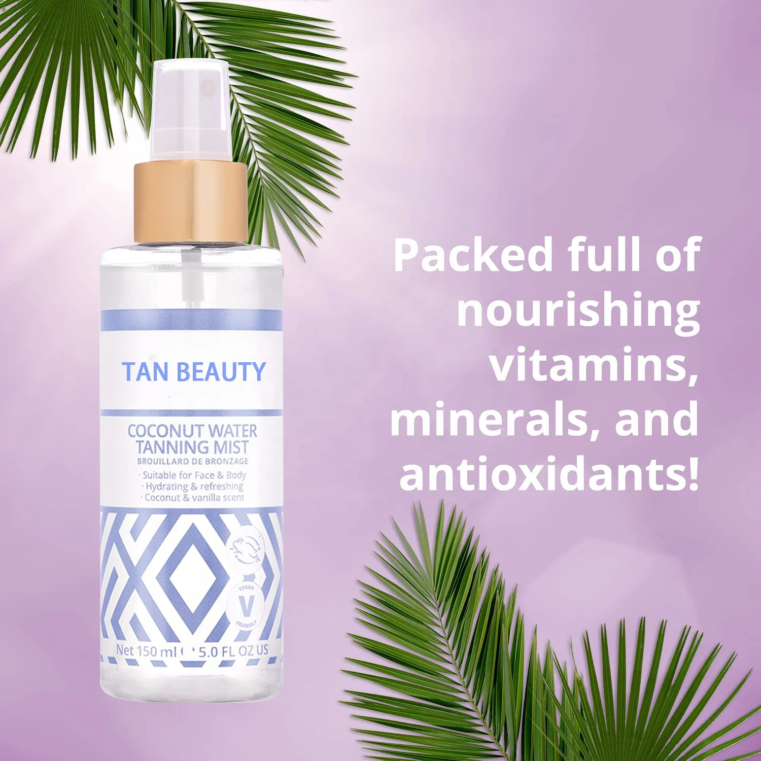 Self Coconut Water Tanning Mist spray| Hydrating Tan Helps Reduce the Appearances of Wrinkles and Fine Lines