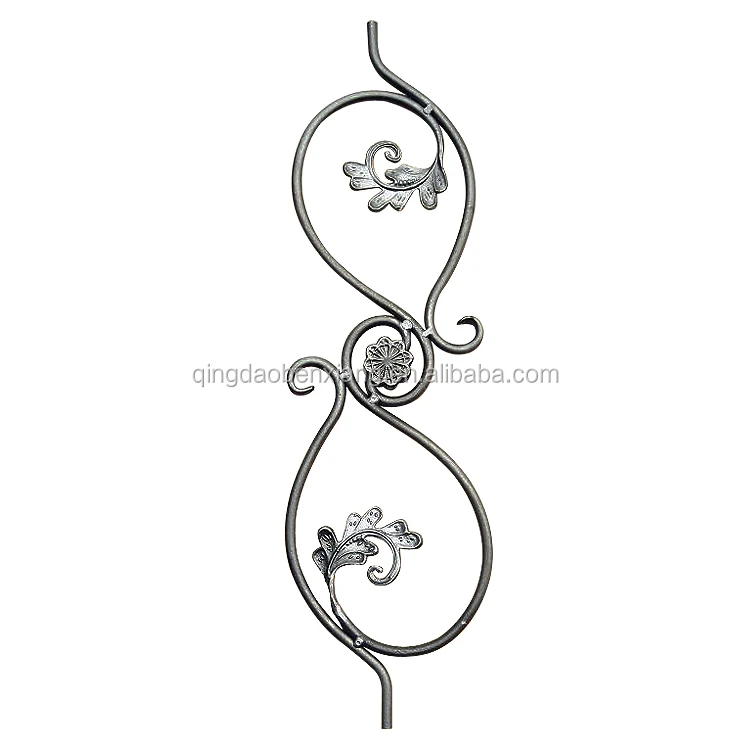 High Quality Powder Coated Wrought Iron Forged Baluster Modern Design for Hotel Application